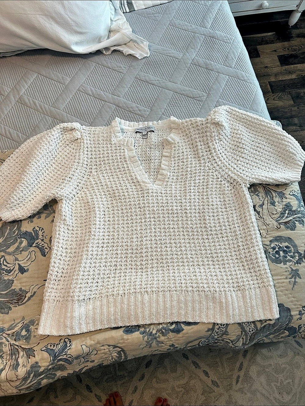 Michael Stars Cream Knit Sweater Size Large